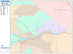 Yorba Linda Digital Map Color Cast Style